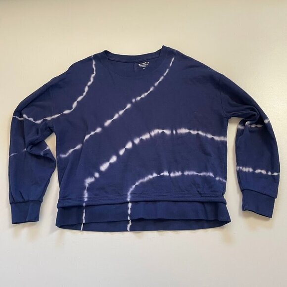 Athleta Sundown Sweatshirt II Eclipse Blue Tie Dye Oversized Comfy Yoga Active - Picture 3 of 8